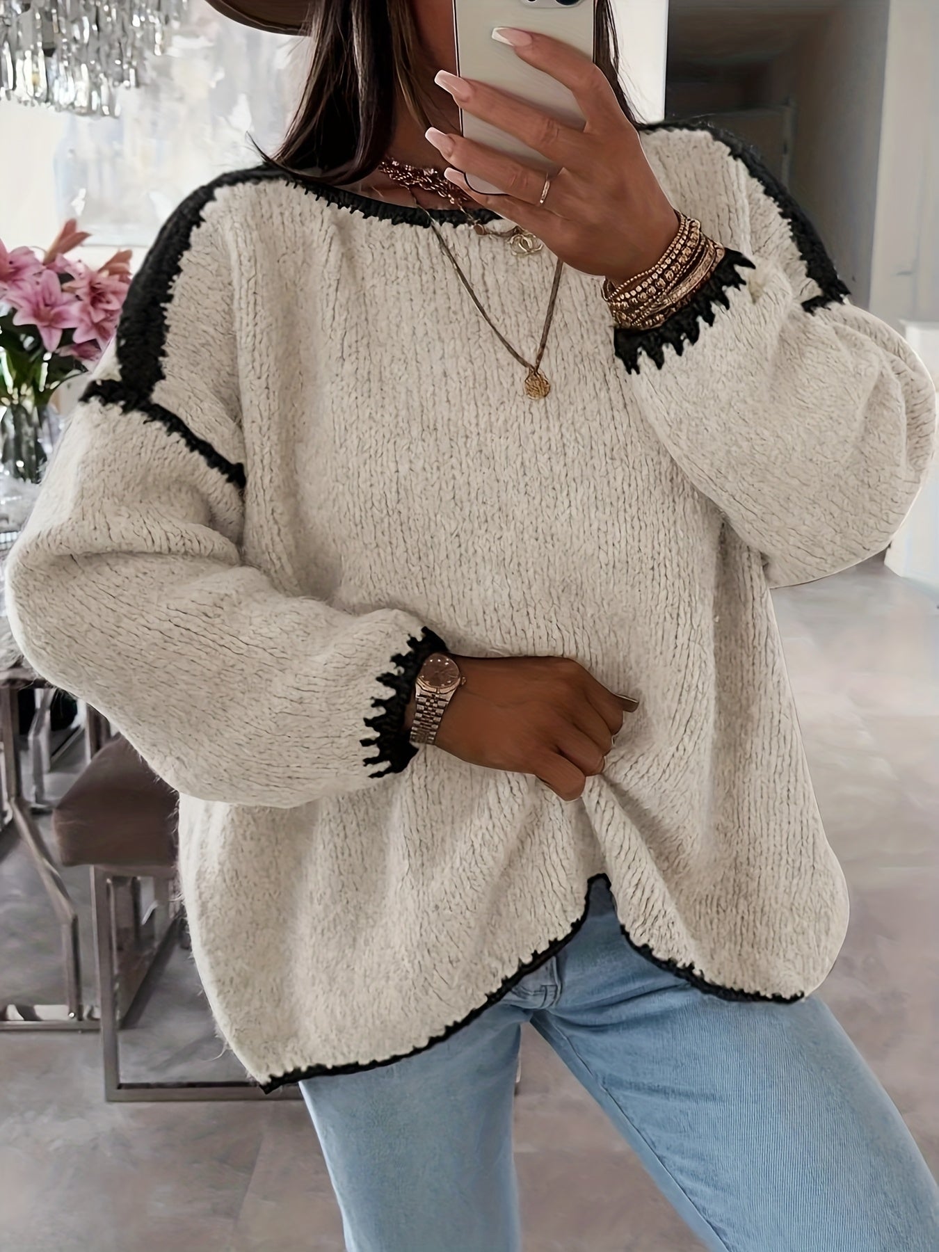 Lunora™ | Roxan Off-Shoulder Sweater